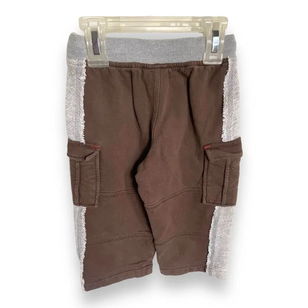 Naartjie Boys Outfit Size 18-24 Mo Brown Gray Stripes Shirt‎ Thick Pants Layered